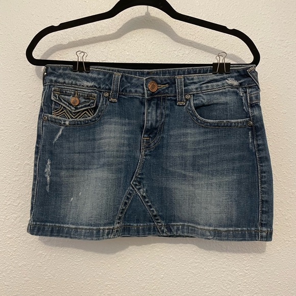 Vigoss Jeans Mini Skirt, Blue Denim, Women's Size 7 - Picture 1 of 9